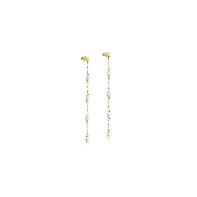 Pendientes largos perlas