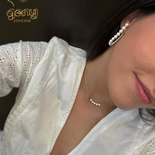Cadena oro y perlas