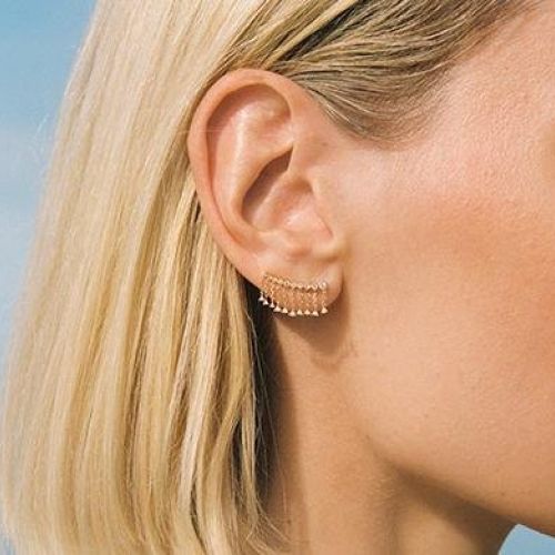 Pendiente oro y brillantes