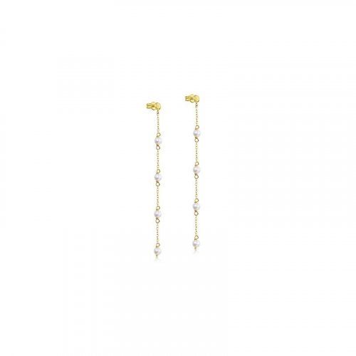 Pendientes largos perlas